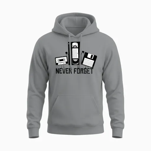 Never Forget 90s 90s Never Forget Gift Unisex Hoodie in Sport Grey