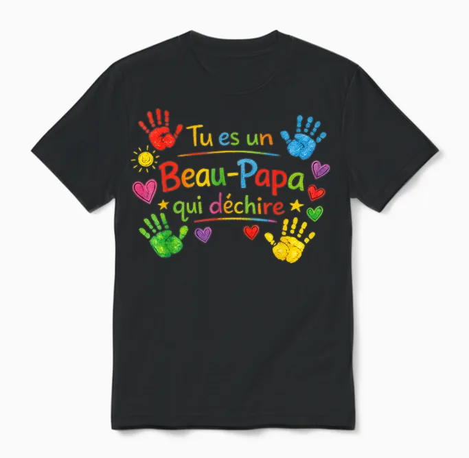 Gift Beautiful Dad Tearing Original Humour Father's Day Christmas Unisex T-Shirt in Black
