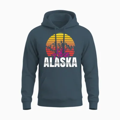Hike Alaska Hiking Nature Hiker Unisex Hoodie - Dark Heather