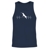 Dog Training Dog Trainer Dog Heart Line Gift Unisex Tank Top - Navy – 2
