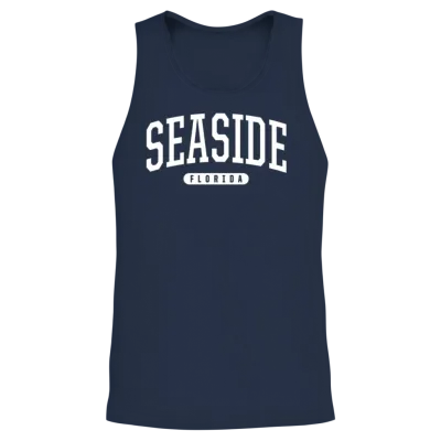 College Style Seaside Florida Unisex Tank Top - Navy