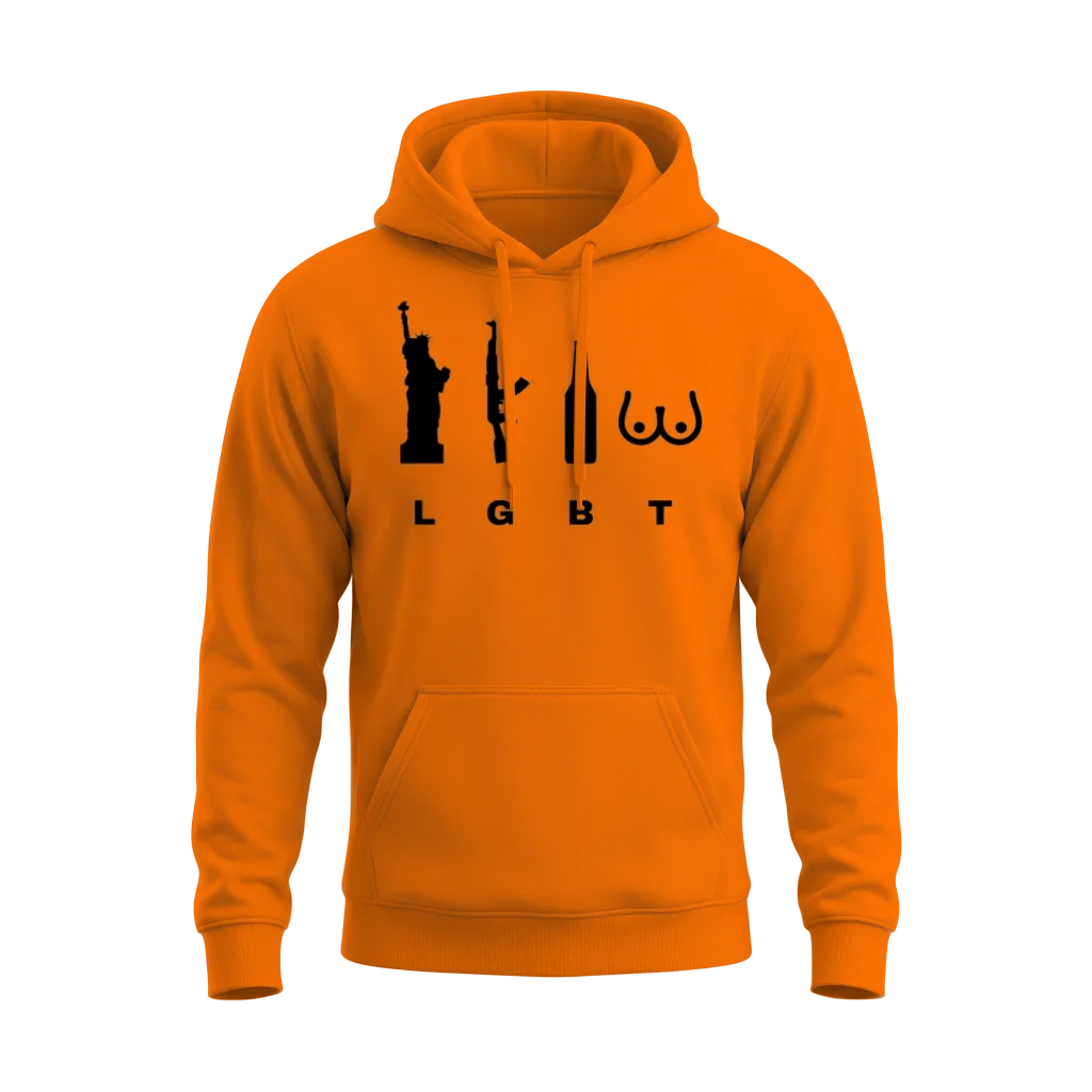 The True Meaning of the Word Lgbt Unisex Hoodie - Safety Orange
