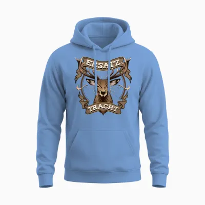 Trachten T-Shirt Herren Trachtenshirt Männer Lederhose Unisex Hoodie - Carolina Blue