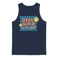 Retro Summer Sublimation & Beach Unisex Tank Top - Navy – 1