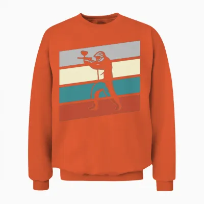 Paintball Retro Unisex Sweatshirt - Orange