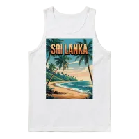 Paradise Sri Lanka Beach Travel – Tropical Island Unisex Tank Top - White – 1