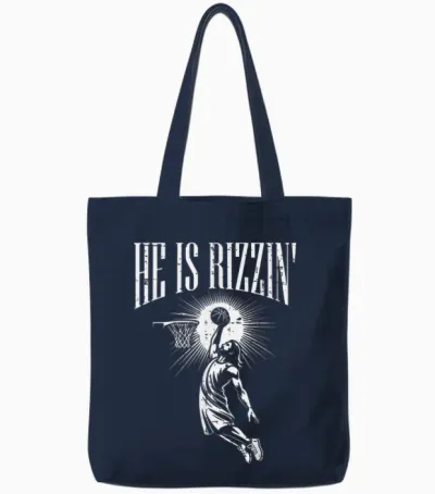 Easter He Is Rizzin Christian Religious Boys Kids Men Teen Tote Bags - Navy