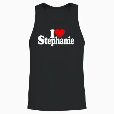 T-Shirt Avec Inscription « I Love Heart Stephanie Steph » Unisex Tank Top - Black