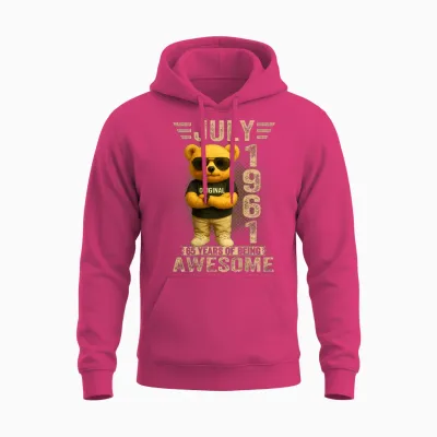 Ours En Peluche 65 Ans Juillet 1961 Pour Femme Unisex Hoodie - Heliconia