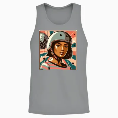 Retro Roller Queen Unisex Tank Top - Sport Grey