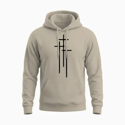 3 Crosses ( Vector Graphic ) Unisex Hoodie - Sand