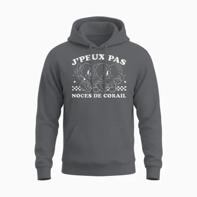 Gift Idea Couple 11 Years Wedding – Coral Wedding Anniversary Unisex Hoodie - Charcoal