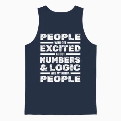 Math Teacher Student Mathemetics Unisex Tank Top - Navy