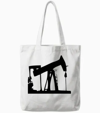 Oil Rig Tote Bags - White