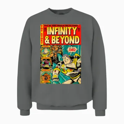 Disney Pixar Toy Story Buzz Lightyear Retro Comic Book Unisex Sweatshirt - Graphite Heather
