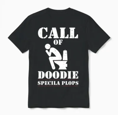 Funny Call of Doodie Unisex T-Shirt - Black
