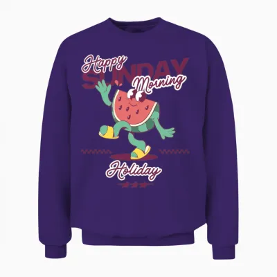 Watermelon Sunday Holiday Unisex Sweatshirt - Purple