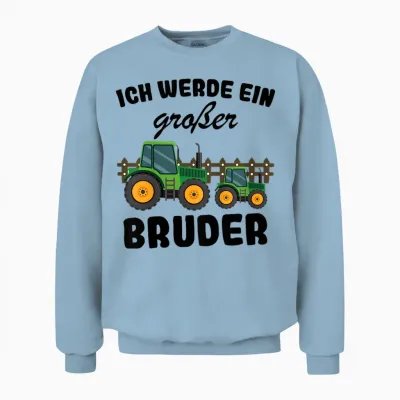 Ich Werde Großer Bruder 2026 Traktor Unisex Sweatshirt - Light Blue