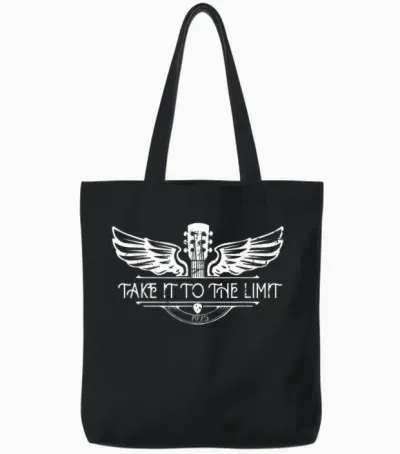 Take It to the Limit Tote Bags - Black