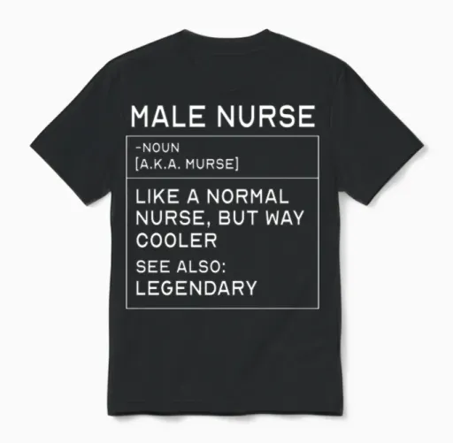 Male Nurse Definition Registered Nurse for Men Unisex T-Shirt in Black