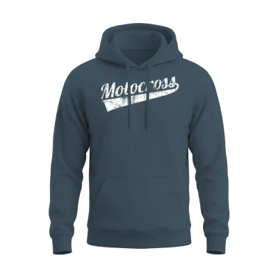 Retro Motocross Unisex Hoodie - Dark Heather