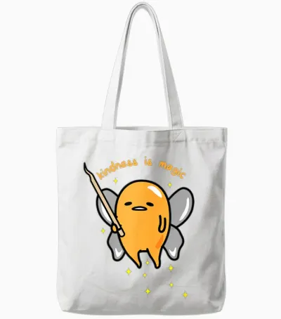 Gudetama Fairy Kindness Is Magic Tote Bags - White