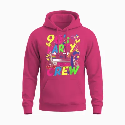 90s Outfit Party Crew Theme Party Costume Women's Men's T-Shirt, Black Unisex Hoodie - Heliconia