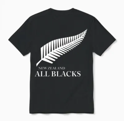 Kiwi All Blacks New Zeala Unisex T-Shirt - Black