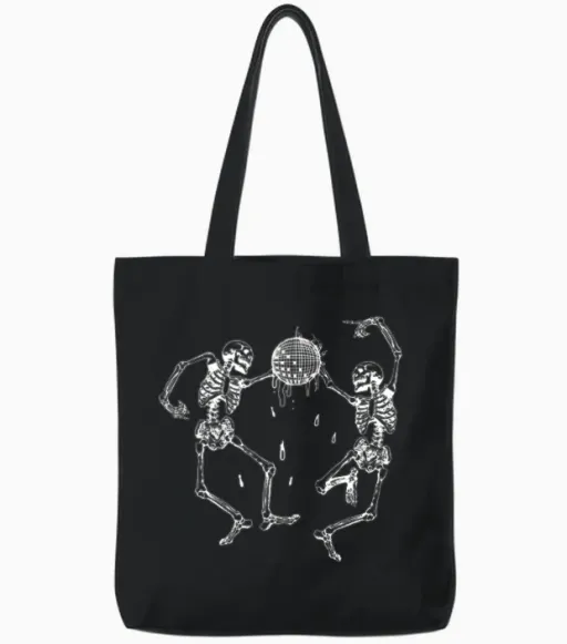 Joji Ballads 1 Merch Slow Dancing Skeletons Tote Bags in Black