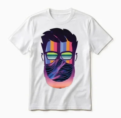 Gaming Retro Mask Man Unisex T-Shirt - White