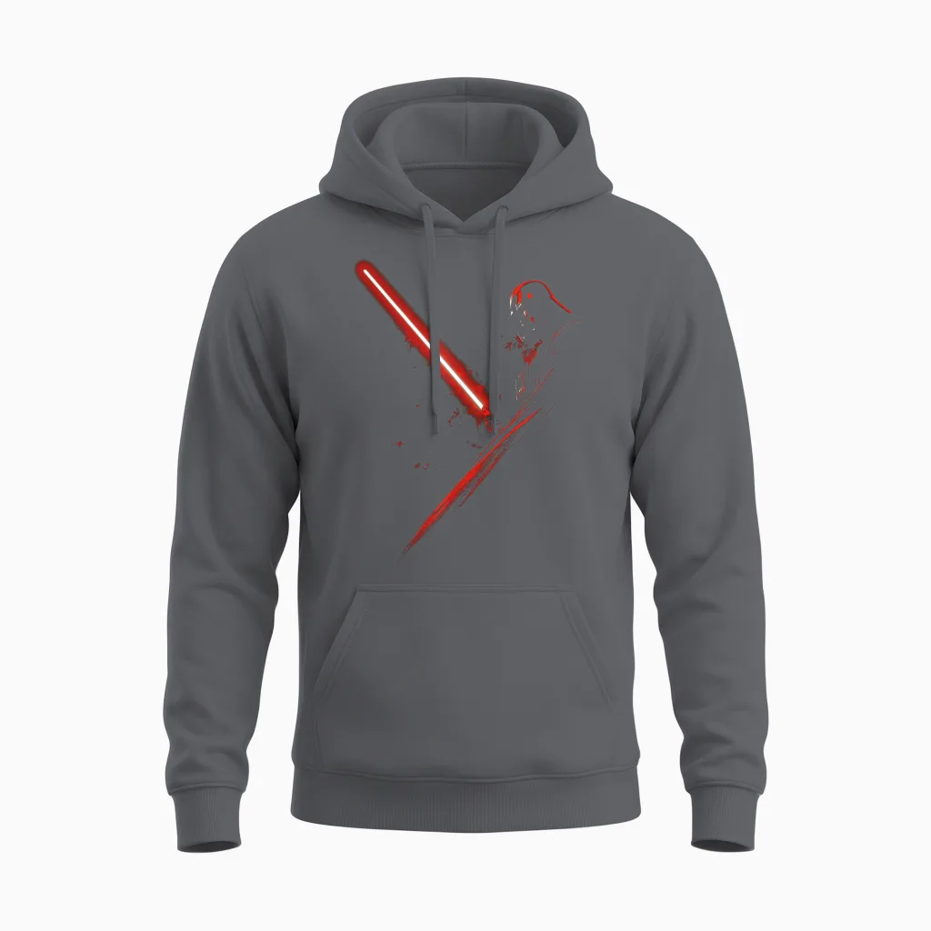 Starwars Darth Vader Lightsaber Unisex Hoodie in Charcoal