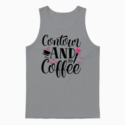 Contour and Coffee Unisex Tank Top - Sport Grey