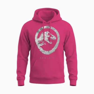 Jurassic World Rebirth Logo with Stone Look Unisex Hoodie - Heliconia