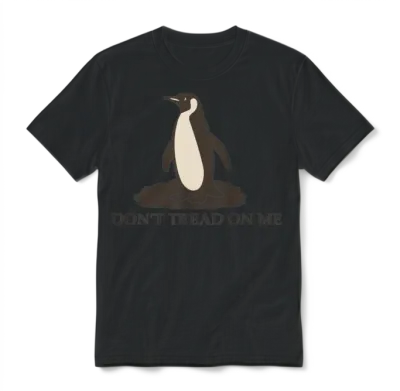 Don’t Tread on Me Penguin Shirt – Funny Tariffs Po Unisex T-Shirt - Black