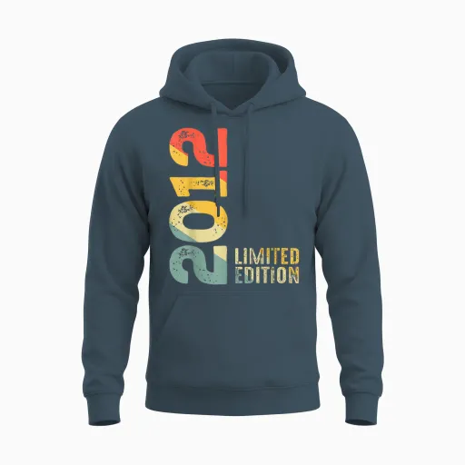 Limited Edition 2012 Born 2012 Birthday T-Shirt, Black, S Unisex Hoodie - Dark Heather