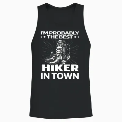 Hiking Hike Funny Unisex Tank Top - Black