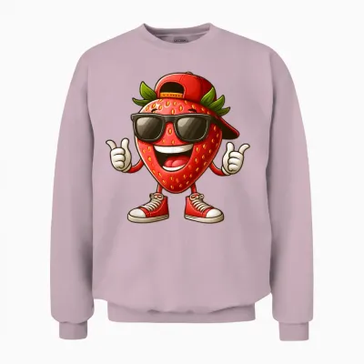 Wunderschönes Erdbeer-Kostüm Für Jungen Und Mädchen Unisex Sweatshirt - Light Pink