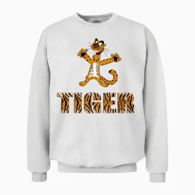 Funny Tiger Unisex Sweatshirt - White