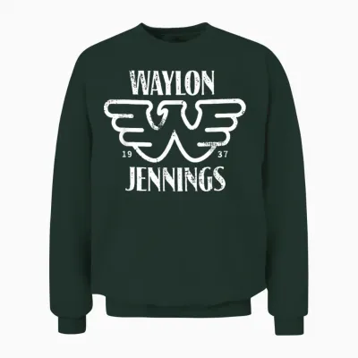 Waylon Jennings - Official Merchandise - Flying W Vintage Unisex Sweatshirt - Forest