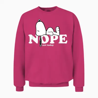 Snoopy Nope Unisex Sweatshirt - Heliconia