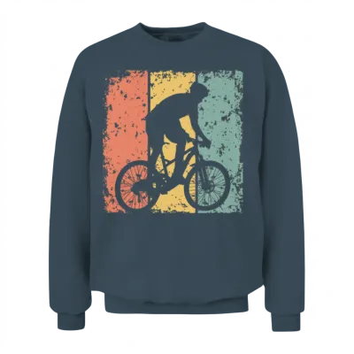 Biking Retro Unisex Sweatshirt - Dark Heather