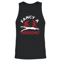 Triathlete Fancy a Threesome? Triathlon Unisex Tank Top - Black – 2