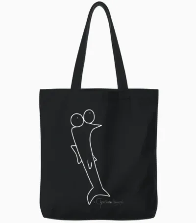 Roach - Piscis Rutilus Tote Bags - Black