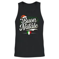 Buon Natale Italian Xmas — Christmas Gift Unisex Tank Top - Black – 2