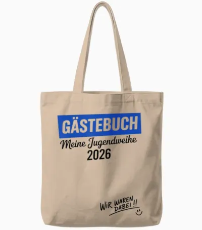 Jugendweihe 2026 Gästebuch Geschenke Junge Mädchen Tote Bags - Natural