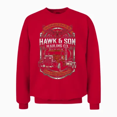 Hawk and Son Hauling Company Big Rig Pride Trucking-Liebhaber Unisex Sweatshirt - Red