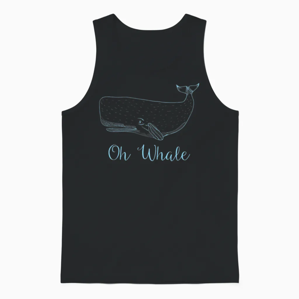 Whale - Oh Whale Unisex Tank Top - Black