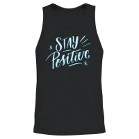 Stay Positive Unisex Tank Top - Black – 2