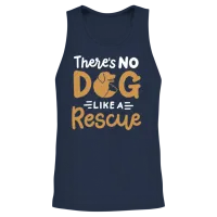 Dog Rescue Dog Lover Lovers Unisex Tank Top - Navy – 2