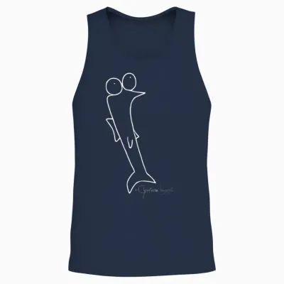 Roach - Piscis Rutilus Unisex Tank Top - Navy